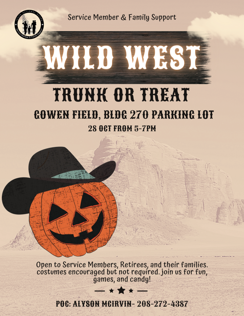 Trunk or Treat Pocatello, Post Falls, Lewiston, Gowen Military Division