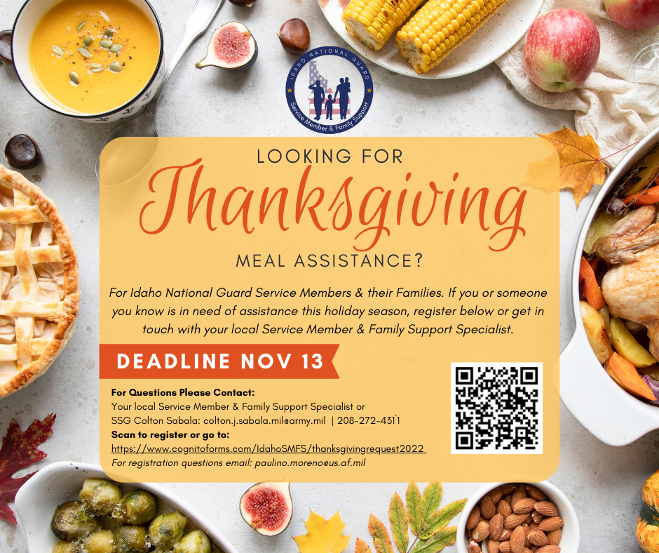 Thanksgiving Assistance Deadline Military Division